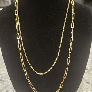 Elegant Gold Chain Necklace Set
